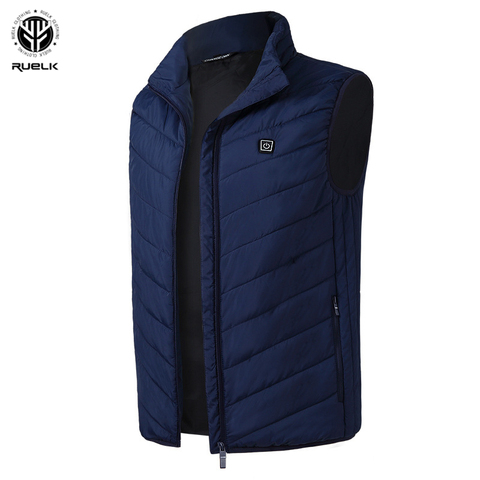 RUELK 2022 Winter Heating Vest Smart USB Charging Vest Vest Large Size Jacket Warm Heating Winter Cotton Jacket Men Clothing Top ► Photo 1/5