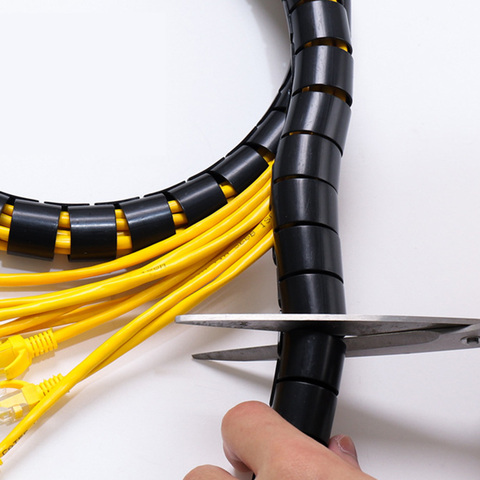 1.5/2M Line Organizer Pipe Protection Spiral Wrap Winding Cable Wire Protector Cover Tube Free Cut ► Photo 1/6
