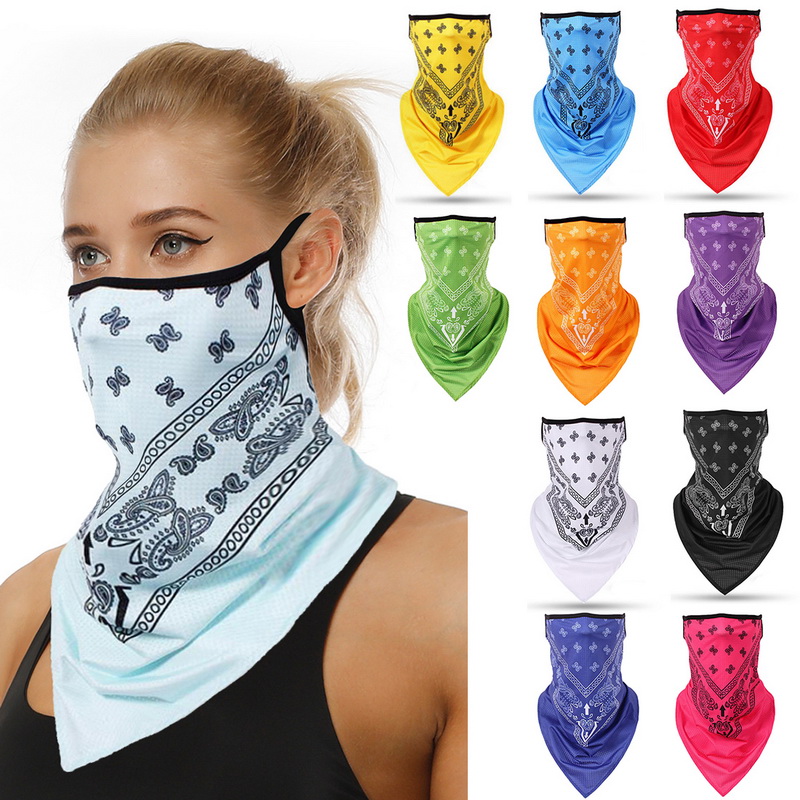 Neck Cover Scarf Breathable Triangle Bandana Half Face Mask Unisex Men Women 