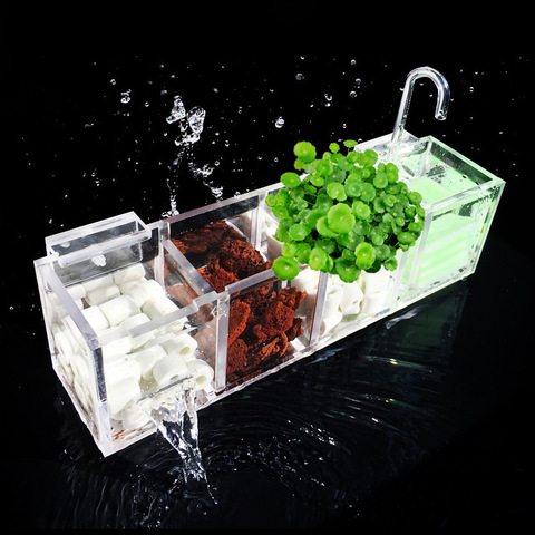 Aquarium External Filter Box Fish Tank Filter Box without Water Pump Increase Oxygen Water Filter Mutifunctional Acrylic FA016 ► Photo 1/6