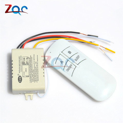 2 Way Relay LED Light Switch 220V 50/60Hz RF Remote Control Digital Wireless Remote Control Switch for Ceiling LED Lamp Bulb ► Photo 1/5