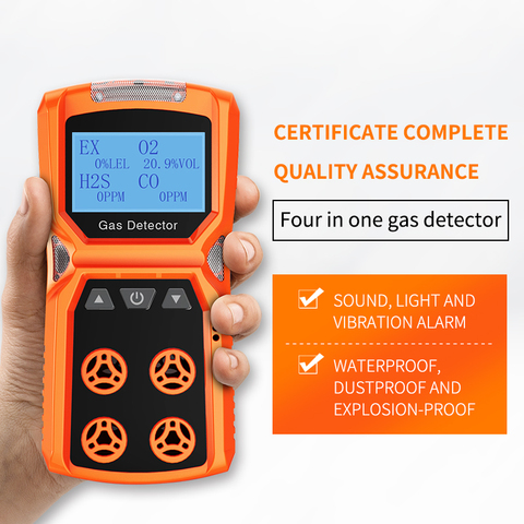 Multi Gas Detector Gas Meter O2 H2S CO LEL 4 in 1 Oxygen Hydrogen Sulfide Carbon Monoxide Combustible Gas Leak Detector ► Photo 1/6