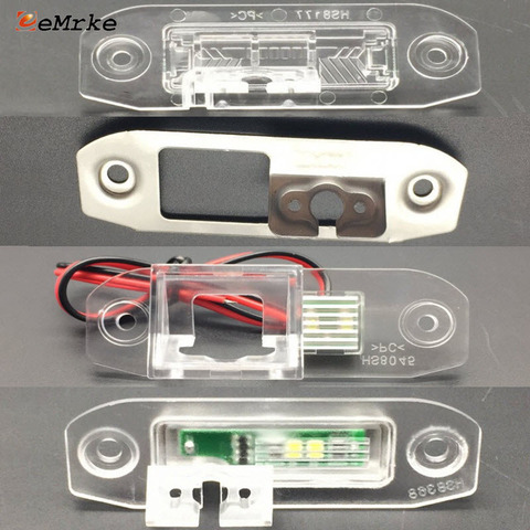 EEMRKE Car Rear View Camera Bracket Housing License Plate Lights Mount for Volvo S40 XC90 V50 C70 XC70 XC60 S80 S80L V70 V60 S60 ► Photo 1/5