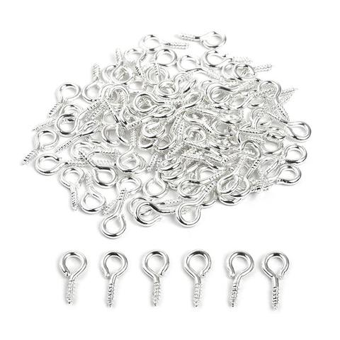 100PCS DIY Jewelry Findings Small Tiny Eyepins Hooks Eyelets Screw