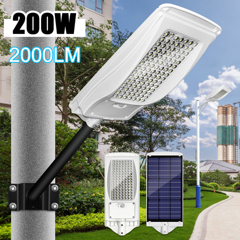 200W Solar Street Light 105 LEDs 2000lm IP65 High Bright Solar Light with PIR Motion Sensor Mounting Pole for Outdoor  Lighting ► Photo 1/6