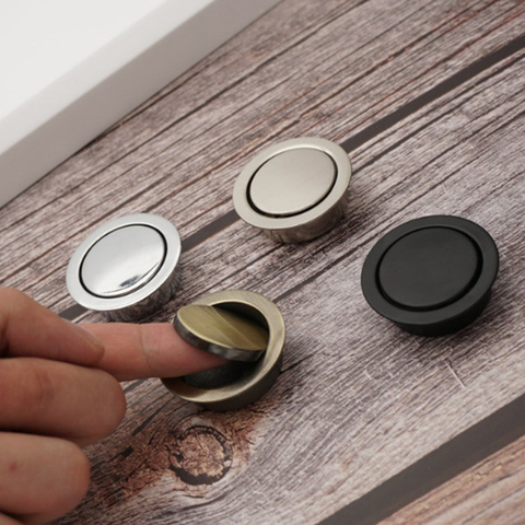 Stainless Steel Hidden Door Handles Nordic Simple Recessed Flush Pull Cabinet Tatami Invisible Round Door Handle Pull Handware ► Photo 1/6