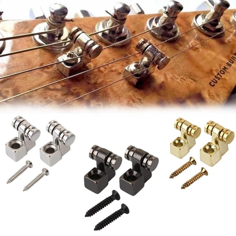 New Electric Guitar Chrome Roller String Trees with Screw Strings Retainer Mounting Tree Guide Stringed Instruments Accessories ► Photo 1/1