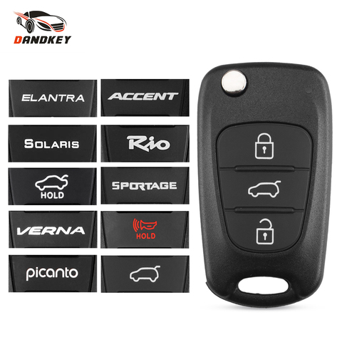 Dandkey For Hyundai I30 IX35 Picanto Solaris RIO Sportage Elantra For Kia K2 K5 Verna Flip Folding Car Remote Key Case Fob Shell ► Photo 1/6