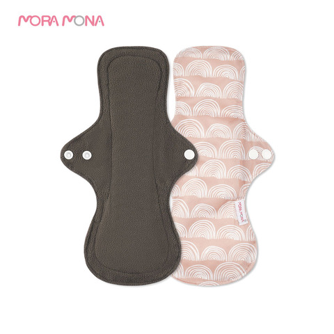 Mora Mona Washable Sanitary Towel Absorbent Reusable Charcoal Bamboo Cloth Menstrual Pad 1 Piece ► Photo 1/5