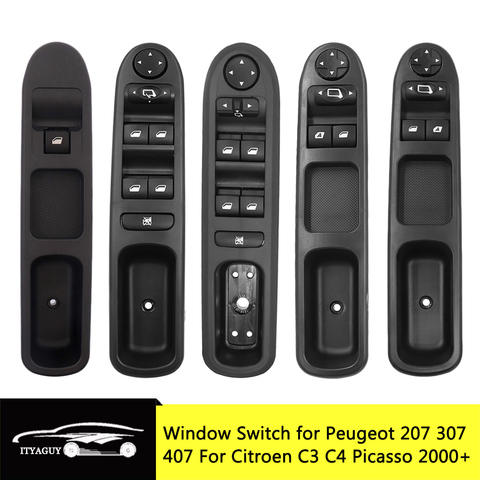 6554.KT Car Electric Power Window Control Switch For Citroen C3 C4 For Peugeot 207 307 407 2000-2014 6490HQ 6554QC 6554HA 6554ER ► Photo 1/6