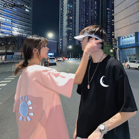 Short Sleeve T-shirts Printed Reflective Couples Harajuku Streetwear Hip-hop Stylish Simple Korean Plus Size 4XL Oversize Casual ► Photo 1/6