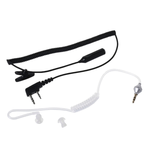 HFES 2-Pin PTT Mic Headset to 3.5mm Air Acoustic Tube Earpiece for Baofeng UV-5R 888s ► Photo 1/6