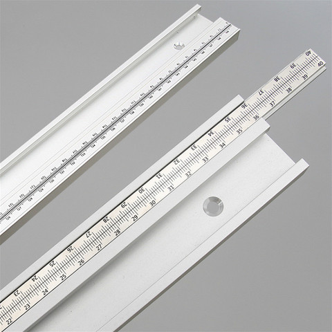 300-800mm Aluminum Alloy T Track Slot with Scale Movable scale T-tracks DIY Router Table Saw Woodworking Tools 45 Type ► Photo 1/6