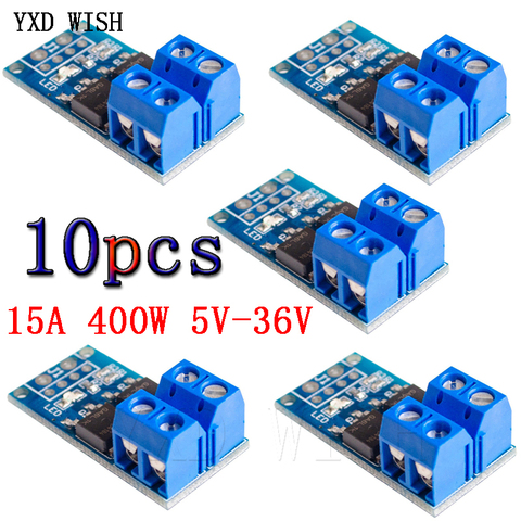 10PCS 15A 400W MOS FET Trigger Switch Drive Module PWM Regulator Control Current Panel Board Module Diy Kits Motor Control ► Photo 1/3