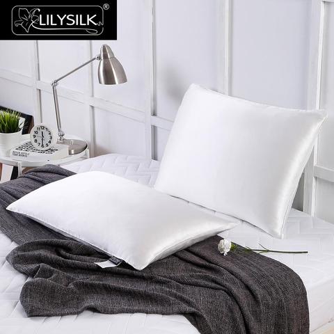 LilySilk 100 Silk Filled Pillow Silk Shell Pure Natural Filling for Sleeping Luxury Home Textile Free Shipping ► Photo 1/6