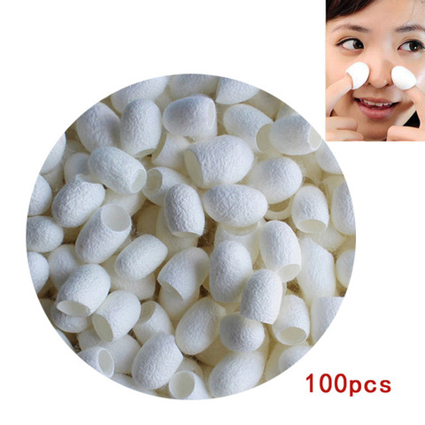 100Pcs Silkworm Balls Purifying Whitening Exfoliating Scrub Blackhead Remover Natural Silk Cocoons Facial Skin Care Best Gifts ► Photo 1/5