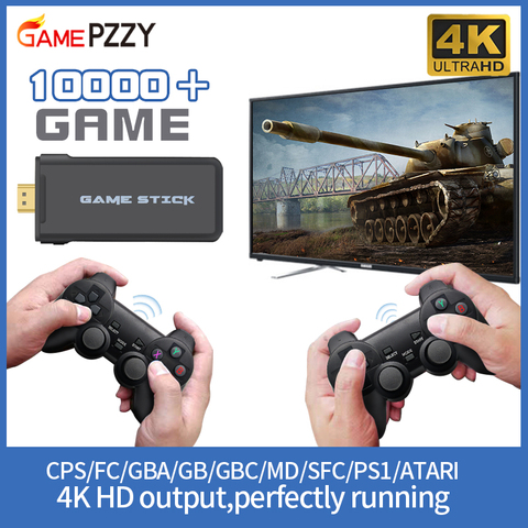 4K Game Stick Video Game Console WITH 2.4G Wireless Controller PS1