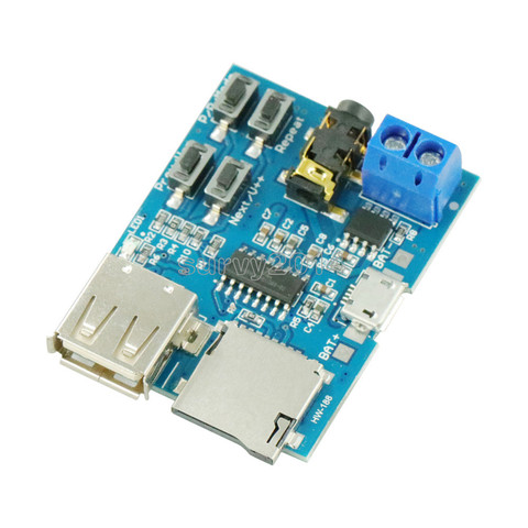 TF card U disk MP3 Format decoder board module amplifier decoding audio Player BSG ► Photo 1/4