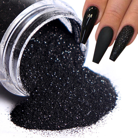 New 10ML Bottled Nail Art Accessories White Black Gold Purple Light Colorful Nail Woolen Powder Nail Art Glitter Nails ► Photo 1/6