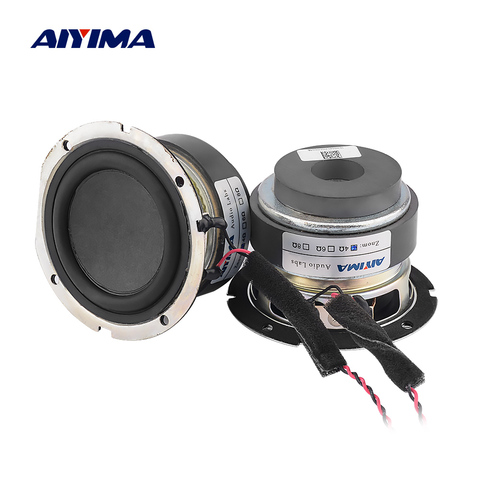 AIYIMA 2Pcs 3 Inch Midrange Bass Speakers 4 Ohm 15W Woofer Sound Speaker Amplifier Audio Loudspeaker Home Theater ► Photo 1/6