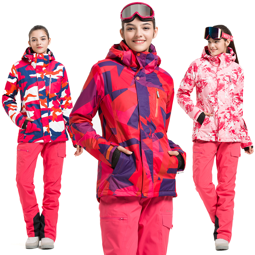 New Women's Winter warm Coat Pants Jacket Waterproof Ski Suit snowboard Sports 