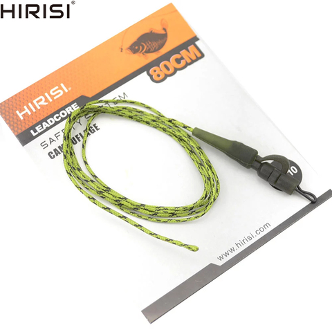 4 x Hirisi Carp fishing Leadcore Fishing Line PE Braided Line with lead clip Quick Change Swivel length 80cm ► Photo 1/6