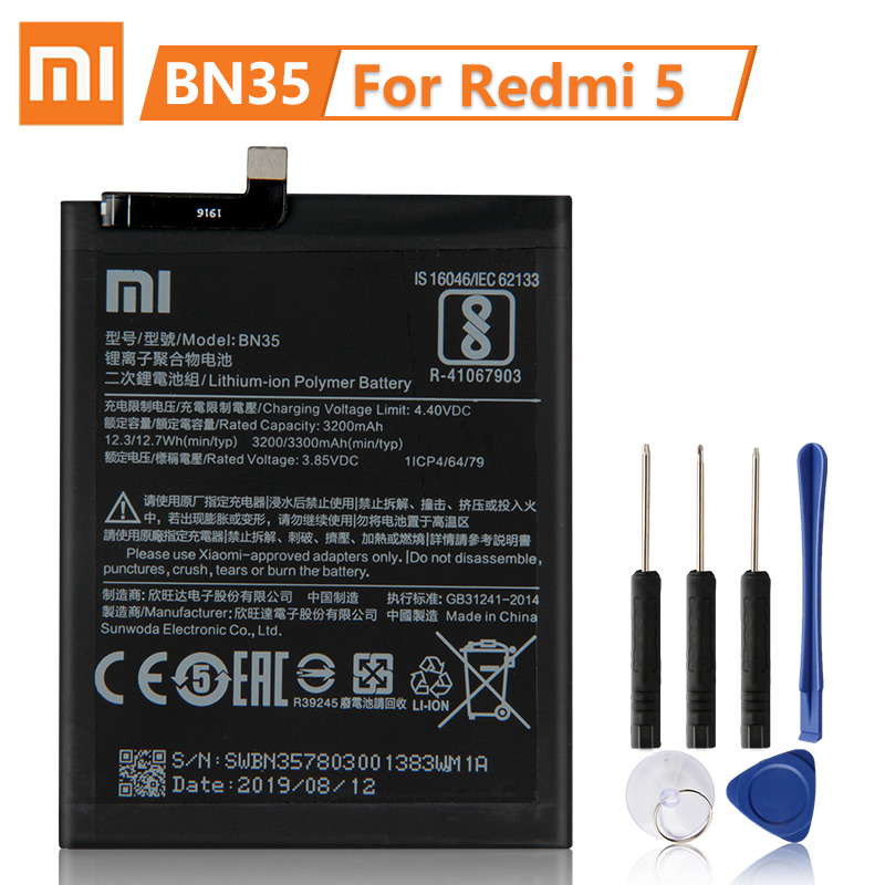 Batterie Xiaomi BN35 Qualité original Redmi 5-3200 mAh