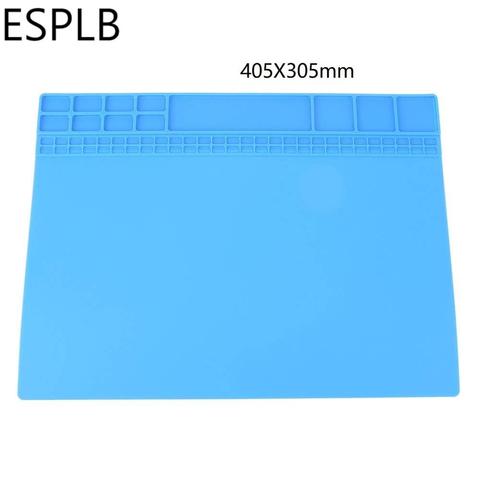 Heat Insulation Repair Pad Heat Resistant Silicon Work Pad Desk BGA Hot Air Gun Station ESD Soldering Insulator Maintenance Pad ► Photo 1/6