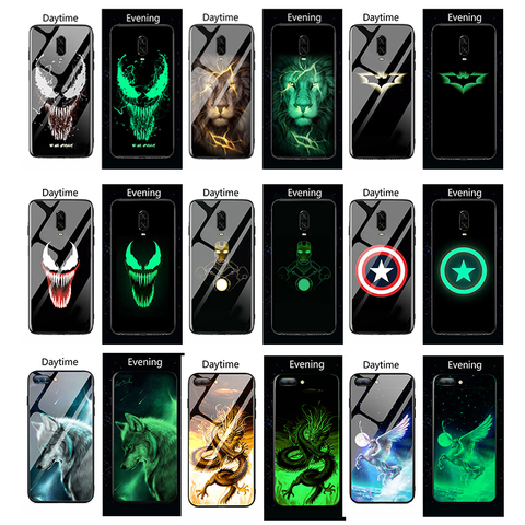 Price History Review On Wolf Venom Luminous Glass Cases For One Plus 8 7 Pro 1 7t 1 6 Deadpool Back Cover For Oneplus 8 6 6t 1 6t 1 7t Pro Phone Cases