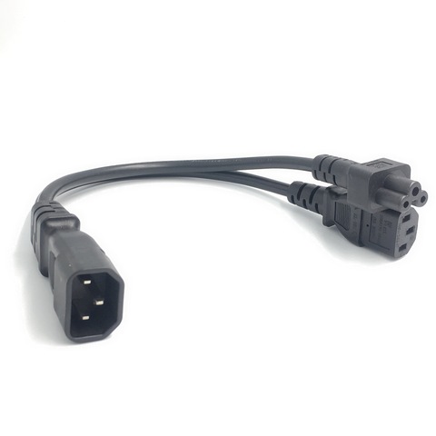 IEC320 C14 To IEC320 C13 + C5 Y Power Cord Splitter Cable Adapter Cable For PC Monitor Scanner And Printer ► Photo 1/2