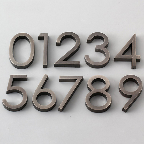 3D Modern 0 to 9 Door Numbers Plaques Signs Apartment Street Hotel Office Door Address Number Stickers Home Number ► Photo 1/6