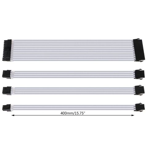 1Set 30cm/40cm A-TX Basic Extension Cable Kit PC GPU CPU Power Supply Sleeved Wire Computer Connectors 24-PIN 8-PIN 6PIN 4+4PIN ► Photo 1/6