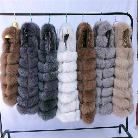 Natural Fox Fur Vest Lady Warm Vest Multicolor 100% Natural Fur Coat fox fur vest real fur vests sleeveless real fox fur coats ► Photo 1/6