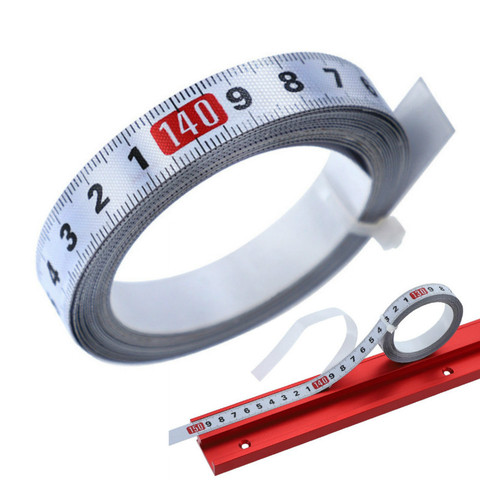 1-5m Stainless Steel Miter Track Tape Measure Self Adhesive Metric Scale Ruler Rust-Proof Durable and Wear-Resistan Ruler ► Photo 1/6