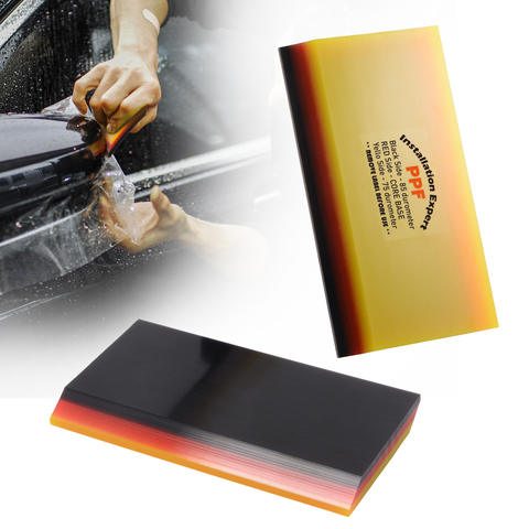 FOSHIO 3 Layer Soft Squeegee Carbon Fiber Sticker Remover Car Wrap Vinyl Film Install 2in1 Scraper Window Tint Car Cleaning Tool ► Photo 1/6