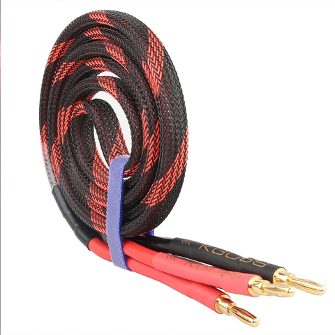 KGUSS K600 DIY HiFi Speaker Audio Cable Banana Plug Cable Golden Plated Audiophile Oxygen free copper Amplifier Speaker Wire Cab ► Photo 1/4