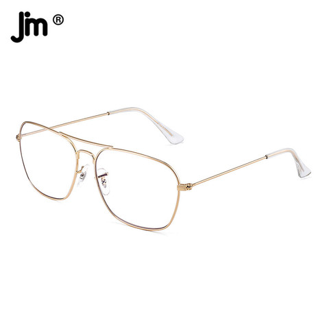 JM Retro Blue Light Computer Glasses Square Vintage Men Women Clear Fake Glasses Frame ► Photo 1/6