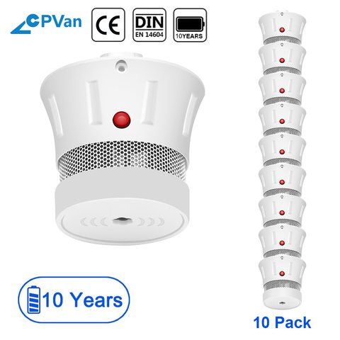 CPVan Smoke Detector Alarm 10 Years Battery Fire Protection EN14604 CE Certified Fire Detector Smoke Sensor Fire Alarm for Home ► Photo 1/6