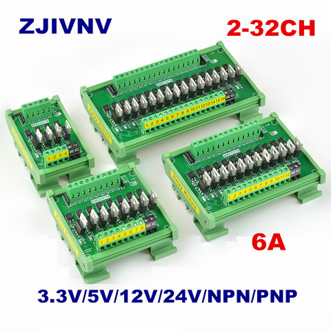 4-32 Channels IO Card PLC Signal Amplifier Board  PNP NPN Conversion Input Optocoupler Isolation Transistor tigger voltage 24V ► Photo 1/6