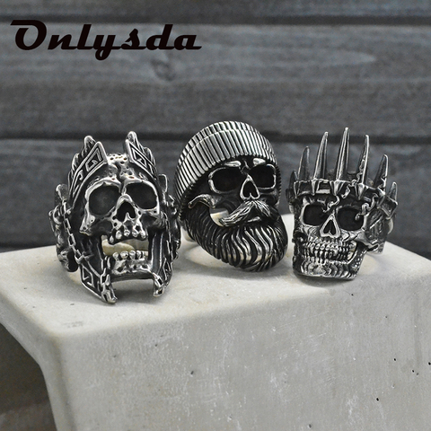 Eyhimd Unique Gods Of War Ares Skull Rings Punk Rock Warrior 316l