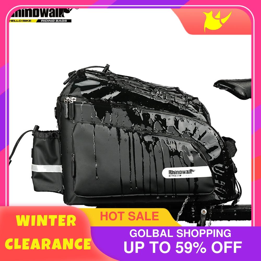 Rhinowalk 17L Waterproof Pannier Bag Shoulder Strap Detachable Compartment Reflective Rack Rear Trunk Tote Bag with Rain Cover ► Photo 1/6