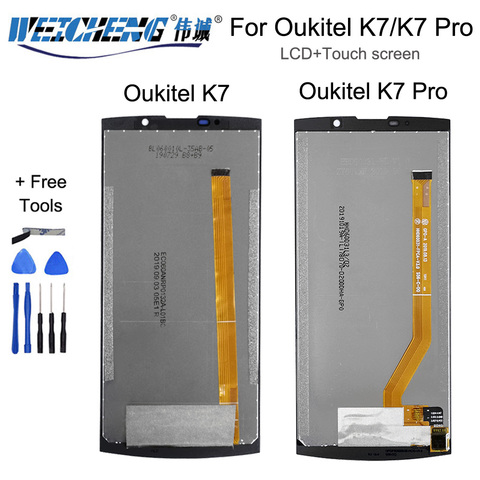 Black  For Oukitel K7/ K7 pro LCD Display+Touch Screen 100% Tested Screen Digitizer Assembly Replacement +Free Tools ► Photo 1/6