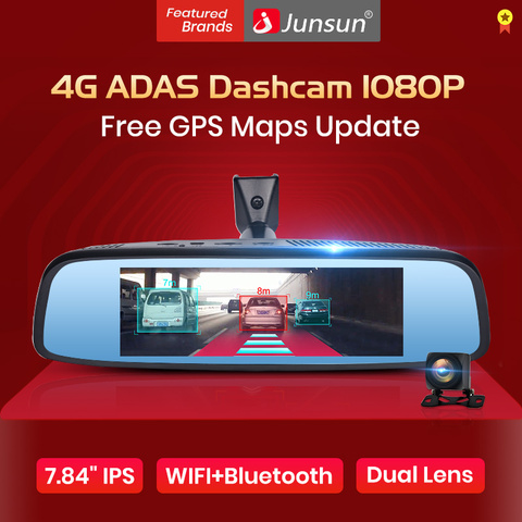 Junsun 4G Special RearView Mirror 2GB RAM Car DVR ADAS Android GPS Navi Auto 1080P Video Recorder Camera Dashcam avtoregistrator ► Photo 1/6