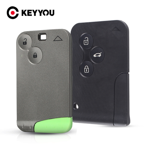 KEYYOU Card Smart Remote Key Shell Case Insert Blade For Renault Clio Logan Megane 2 3 Scenic Laguna Espace Scenic Vel-Satis ► Photo 1/6