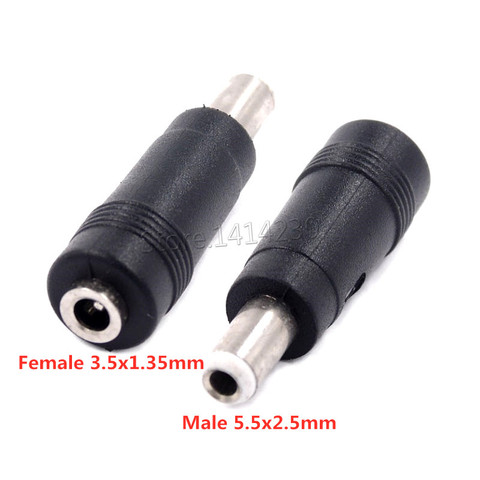DC Power Adapter Connector Plug DC Conversion Head Jack Male 5.5*2.5mm Turn Socket Female 3.5*1.3mm ► Photo 1/5