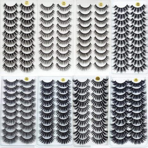 10Pairs 3D Mink Eyelashes Makeup Natural Long False Eyelashes Dramatic Lashes Extension HandMade Fake Eyelash maquiagem ► Photo 1/6