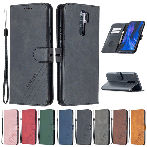 For Xiaomi Redmi 9 Case Leather Flip Case on sFor Coque Xiomi Xiaomi Redmi 9 Phone Case Luxury Retro Magnetic Wallet Cover Etui ► Photo 1/6