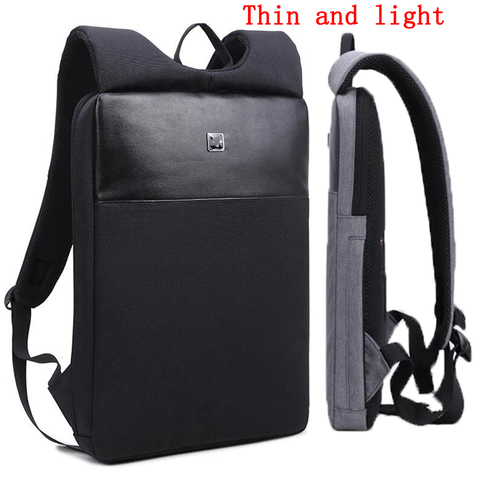 2022 new fashion slim lightweight 14 inch laptop backpack men's ultralight high quality business office work backpack waterproof ► Photo 1/6