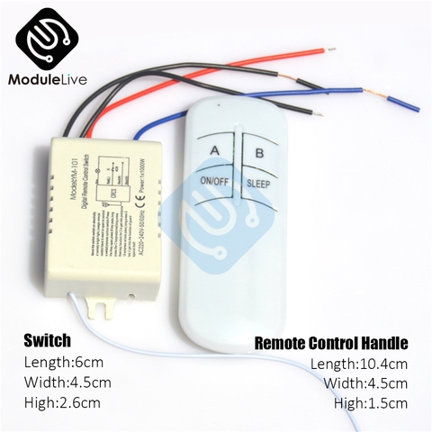 1/2/3/4 Way Channels Wireless Remote Control Switch ON/OFF 220V Lamp Light Wifi Remote Controller Switch Receiver Transmitter ► Photo 1/6