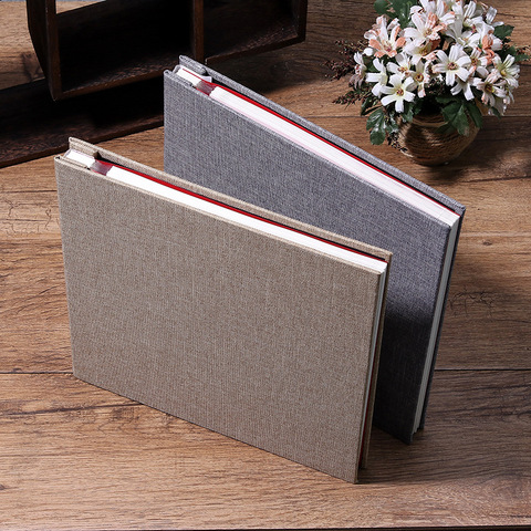 New Linen 16inch DIY Photo Album Lovers Birthday Gift Wedding Photos Baby Photo Ablum Scrapbook Paper Crafts Albums Sticky ► Photo 1/6